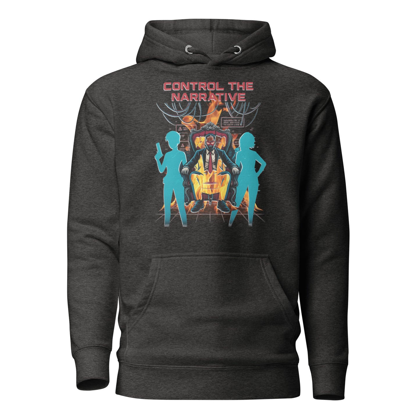 Split Fiction Fire Hoodie – Control the Narrative Edition – fan-made gamer merch by GenioGoods