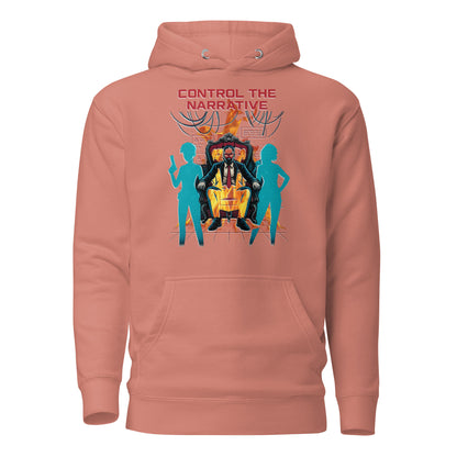 Split Fiction Fire Hoodie – Control the Narrative Edition – fan-made gamer merch by GenioGoods