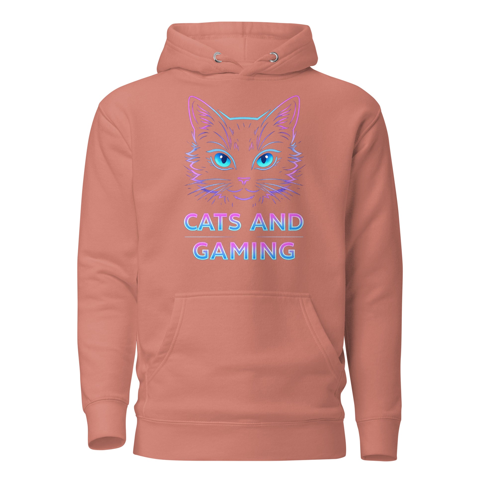 Cats and gaming hoodie neon gamer cat aesthetic – original gamer merch by GenioGoods