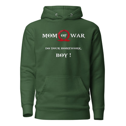 Mom of War Hoodie – Gamer Parody for Legendary Moms – fan-made gamer merch by GenioGoods