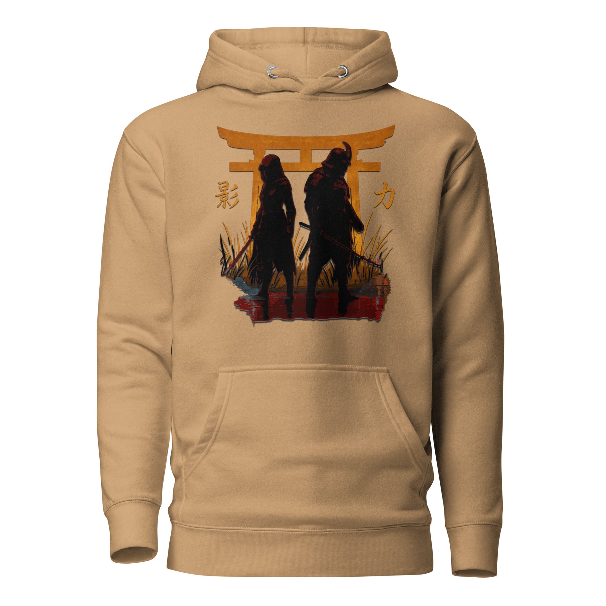 Shadow Balance Hoodie – Samurai x Assassin | AC Shadows – fan-made gamer merch by GenioGoods