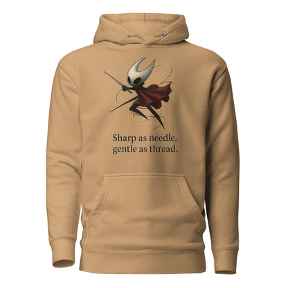 Hornet silksong hoodie needle quote minimalist fan art – fan-made gamer merch by GenioGoods