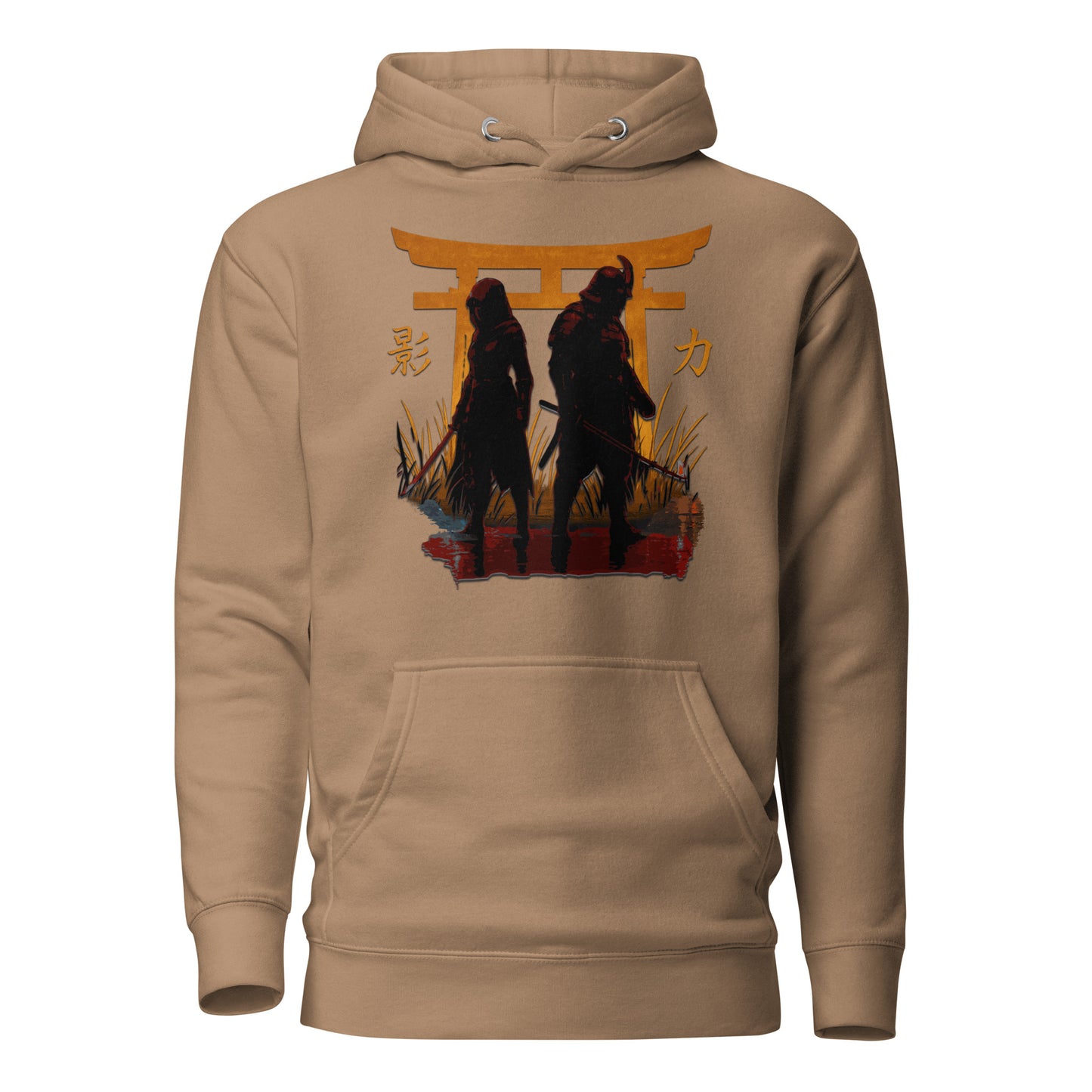 Shadow Balance Hoodie – Samurai x Assassin | AC Shadows – fan-made gamer merch by GenioGoods