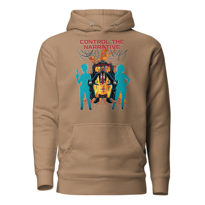 Split Fiction Fire Hoodie – Control the Narrative Edition – fan-made gamer merch by GenioGoods