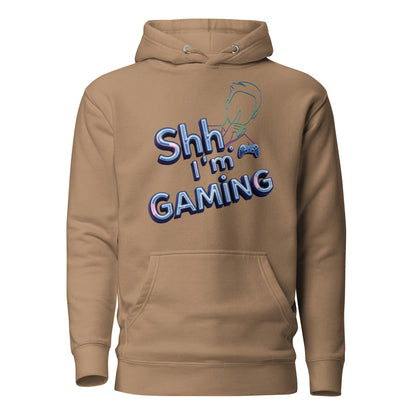 Shh Im Gaming Hoodie Neon Humor For Real Gamers – original gamer merch by GenioGoods