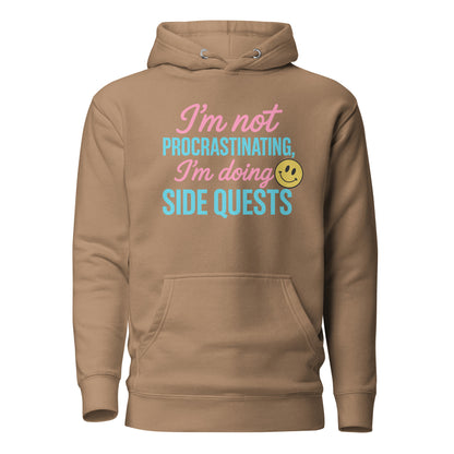 Side Quests Hoodie Funny Gamer Humor Cozy Streetwear – original gamer merch by GenioGoods