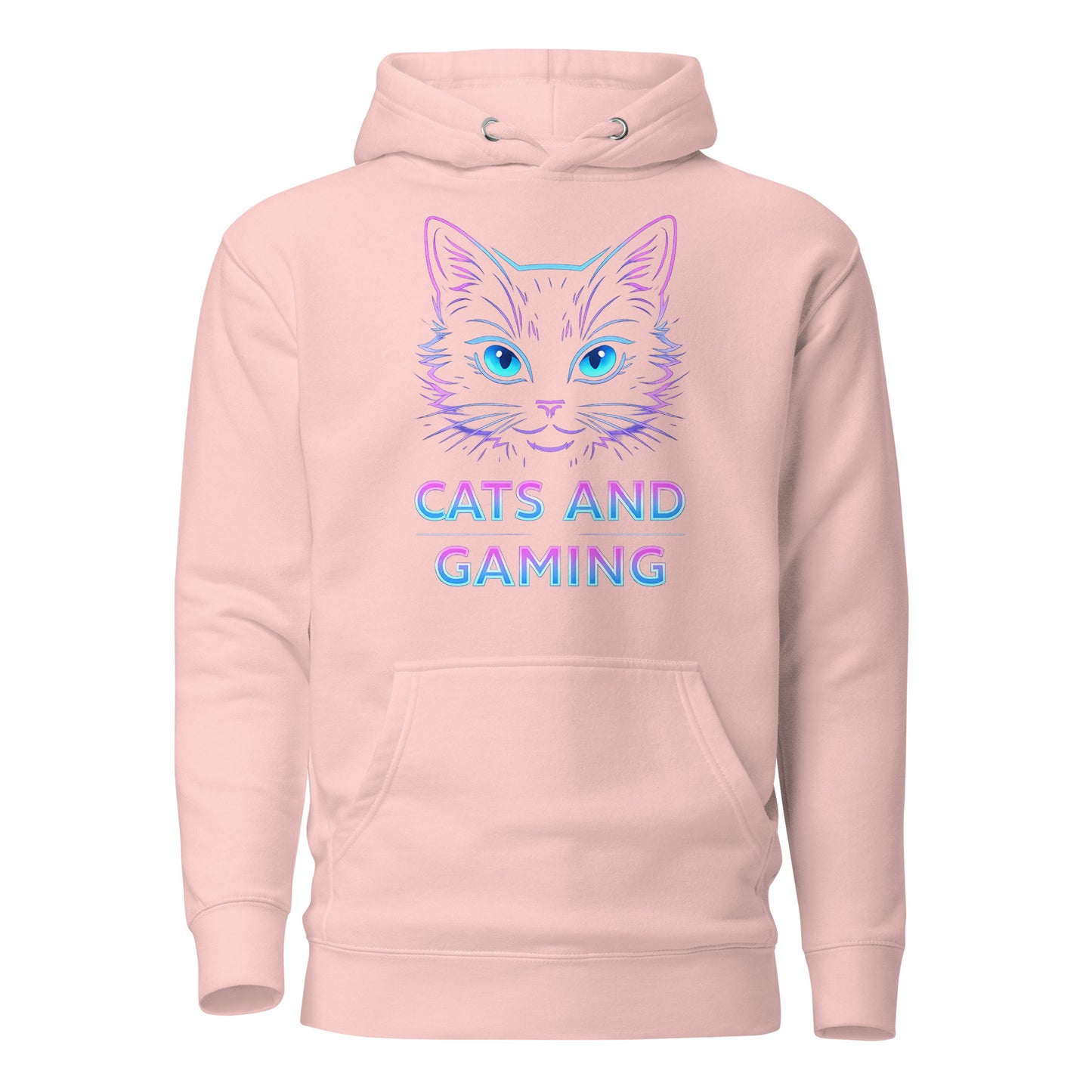 Cats and gaming hoodie neon gamer cat aesthetic – original gamer merch by GenioGoods