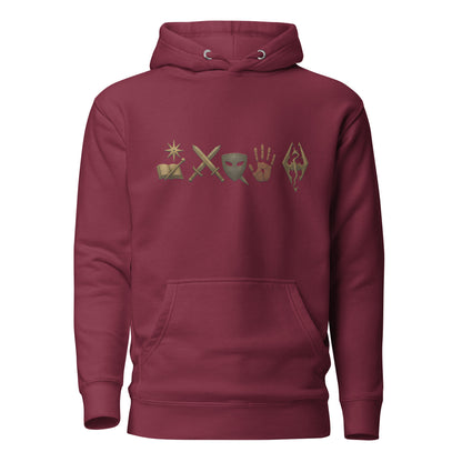 Elder Scrolls Guild Symbols Hoodie – Legacy Edition – fan-made gamer merch by GenioGoods