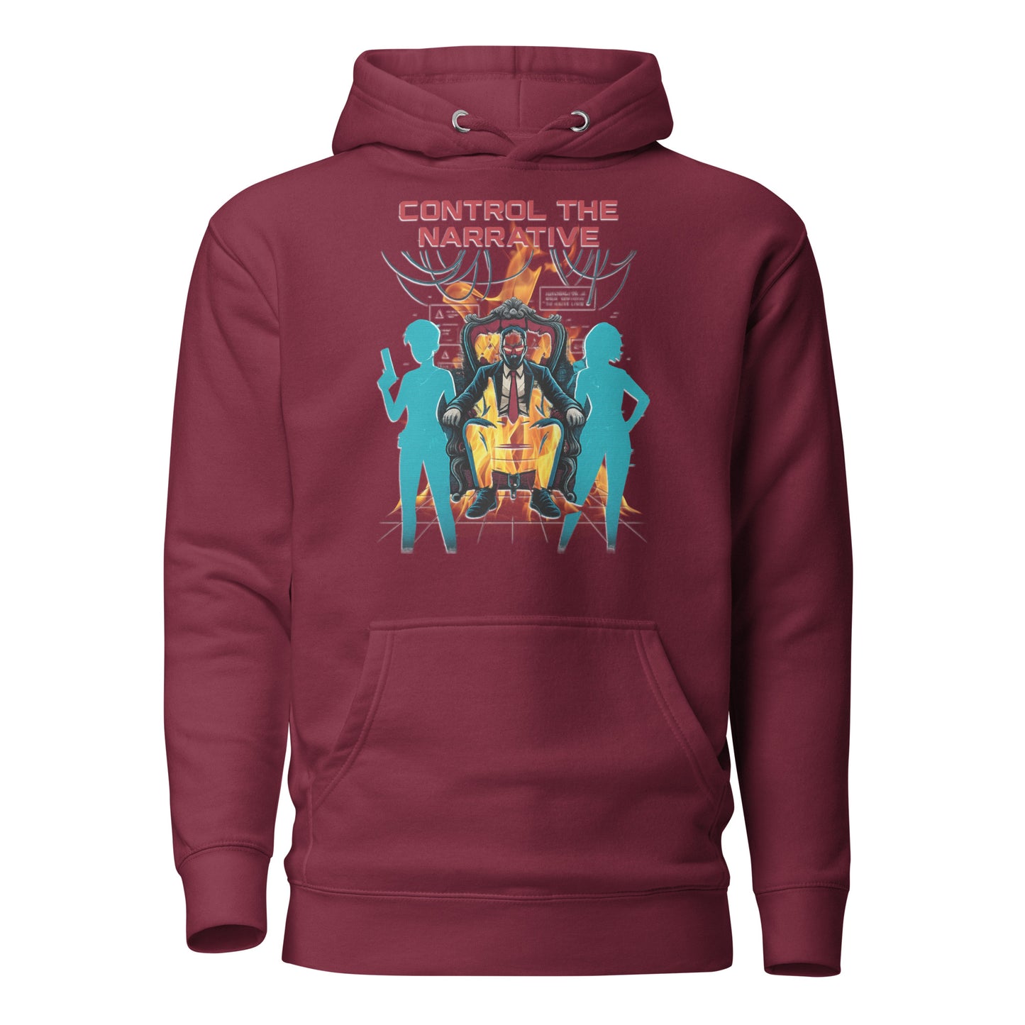 Split Fiction Fire Hoodie – Control the Narrative Edition – fan-made gamer merch by GenioGoods