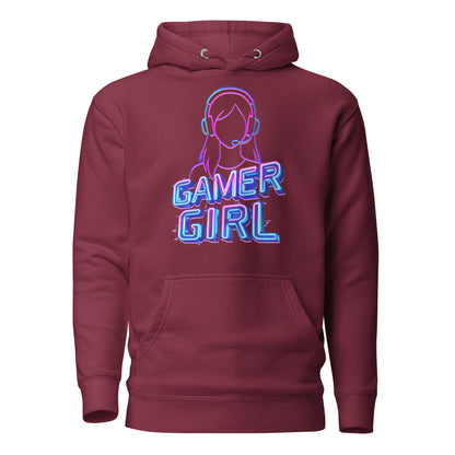 Gamer girl hoodie neon gaming aesthetic – original gamer merch by GenioGoods