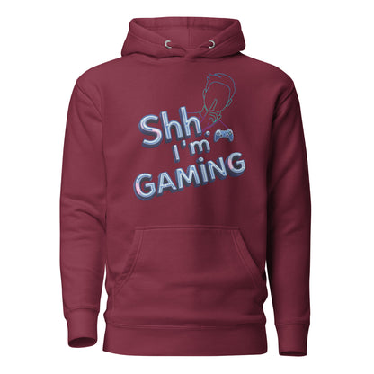Shh Im Gaming Hoodie Neon Humor For Real Gamers – original gamer merch by GenioGoods