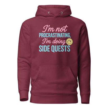 Side Quests Hoodie Funny Gamer Humor Cozy Streetwear – original gamer merch by GenioGoods