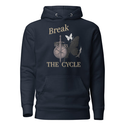Break the Cycle Hoodie – Symbol of Rebirth | Clair Obscur 33 – fan-made gamer merch by GenioGoods