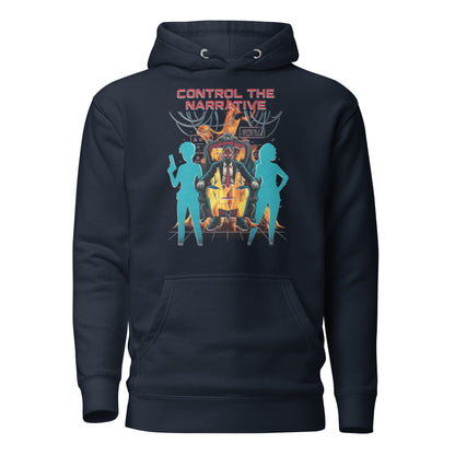 Split Fiction Fire Hoodie – Control the Narrative Edition – fan-made gamer merch by GenioGoods