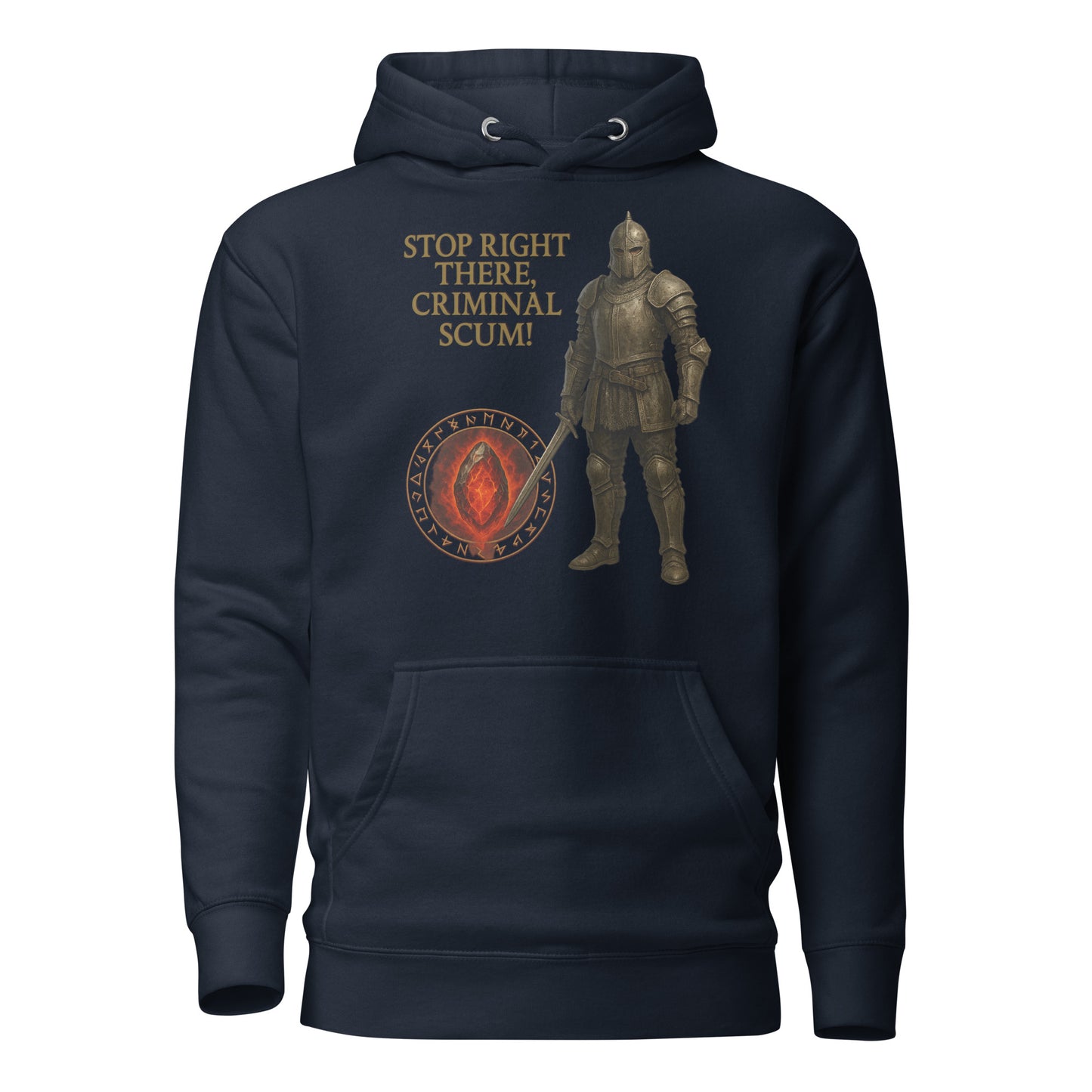 Oblivion Guard Hoodie – Criminal Scum Meme Edition – gamer design by GenioGoods