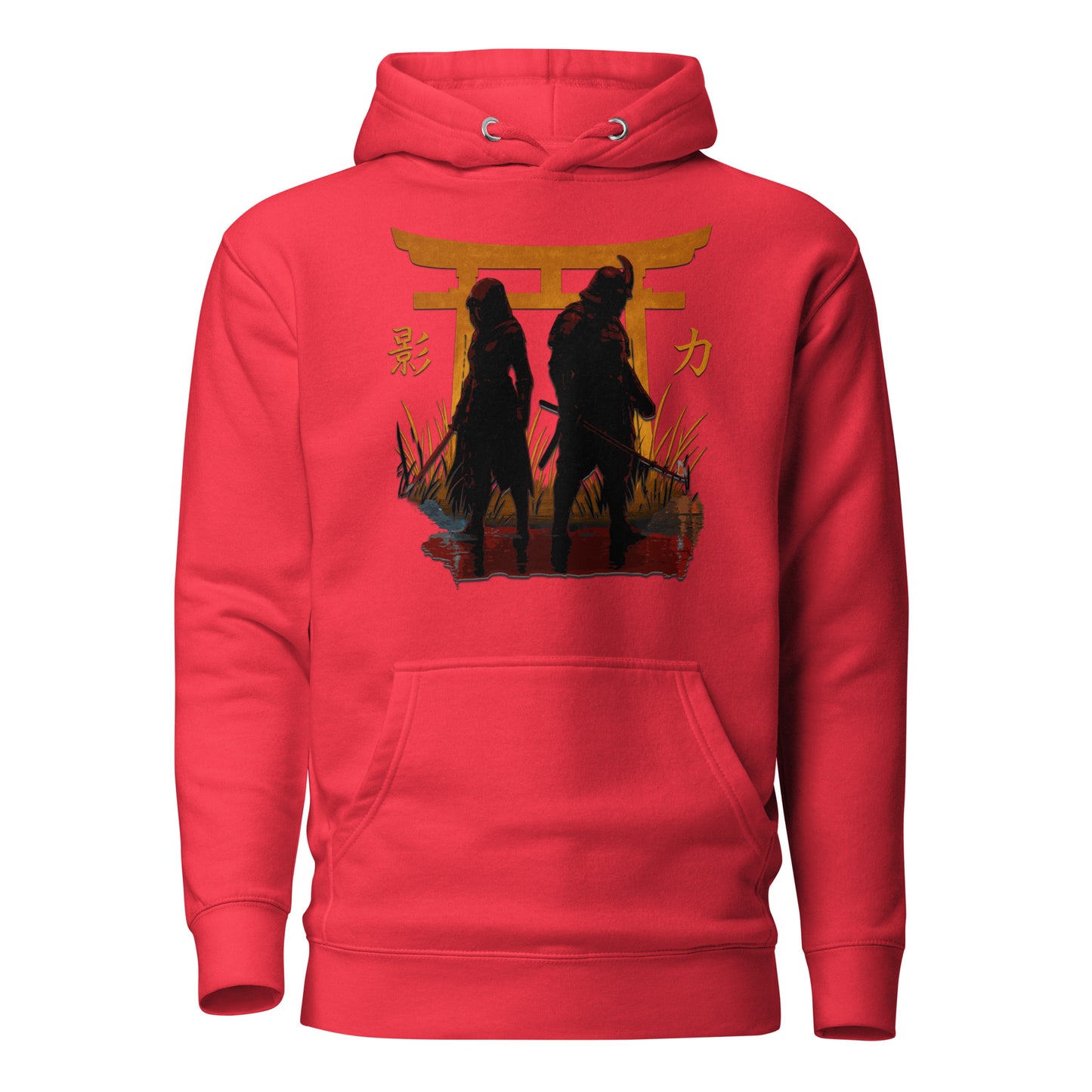 Shadow Balance Hoodie – Samurai x Assassin | AC Shadows – fan-made gamer merch by GenioGoods