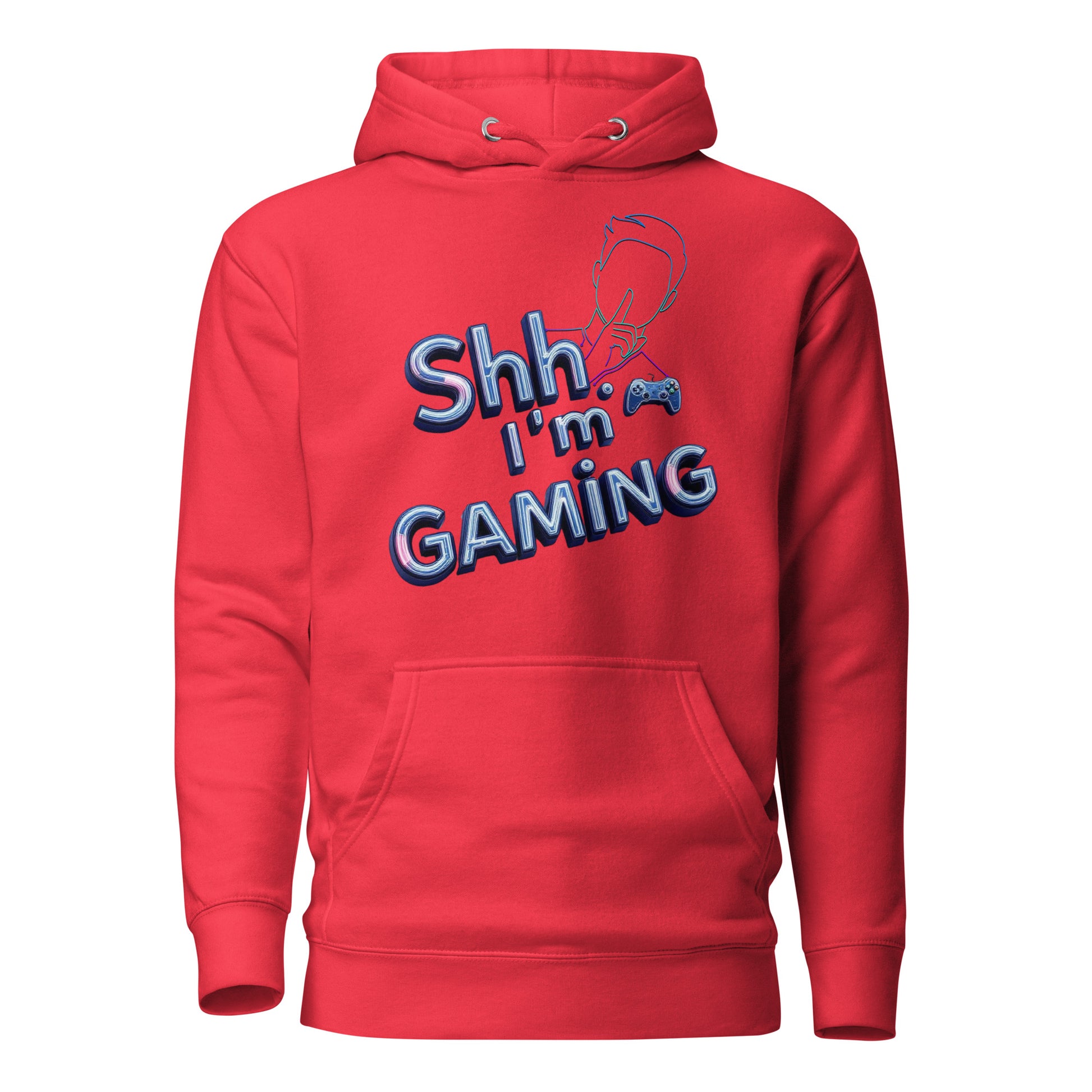 Shh Im Gaming Hoodie Neon Humor For Real Gamers – original gamer merch by GenioGoods