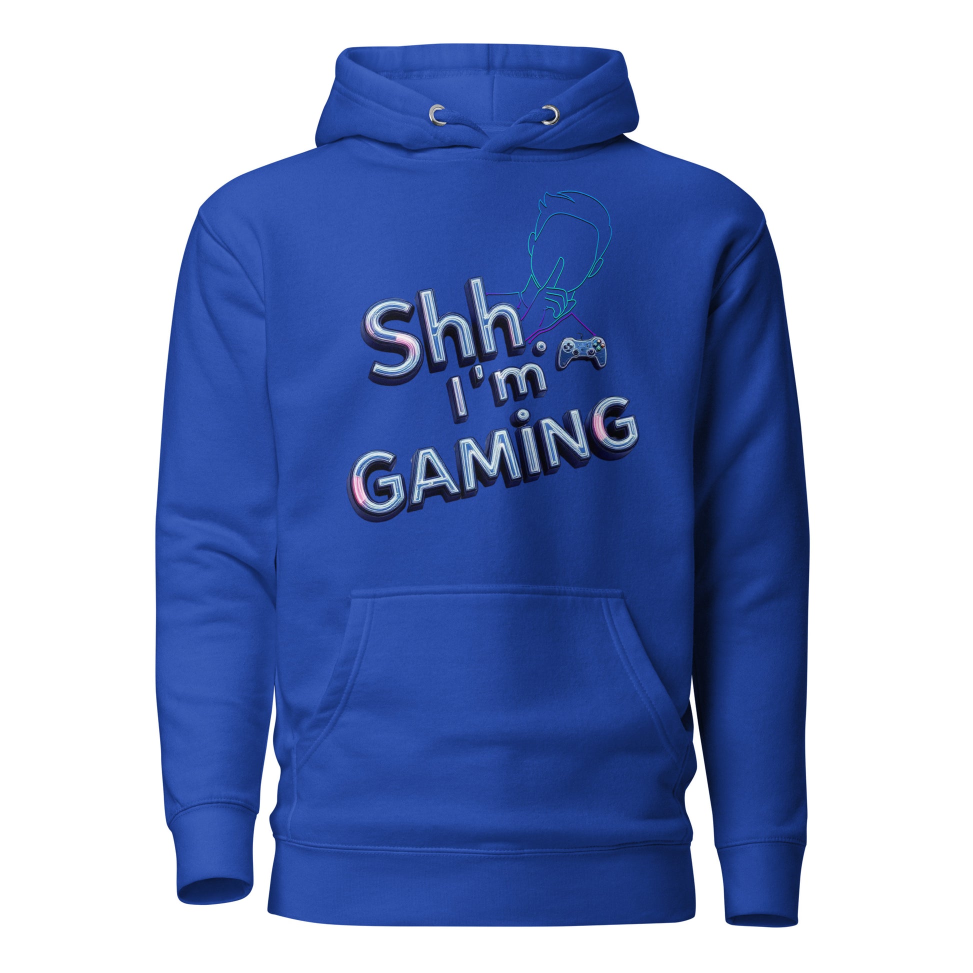 Shh Im Gaming Hoodie Neon Humor For Real Gamers – original gamer merch by GenioGoods