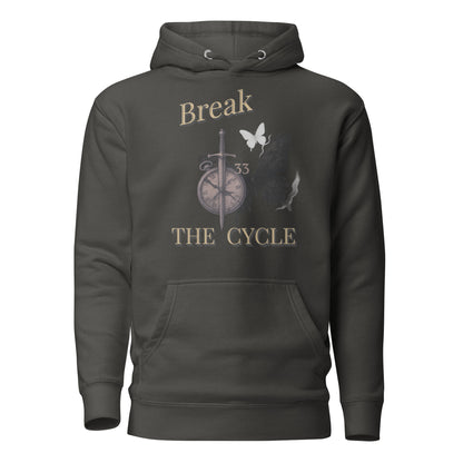 Break the Cycle Hoodie – Symbol of Rebirth | Clair Obscur 33 – fan-made gamer merch by GenioGoods