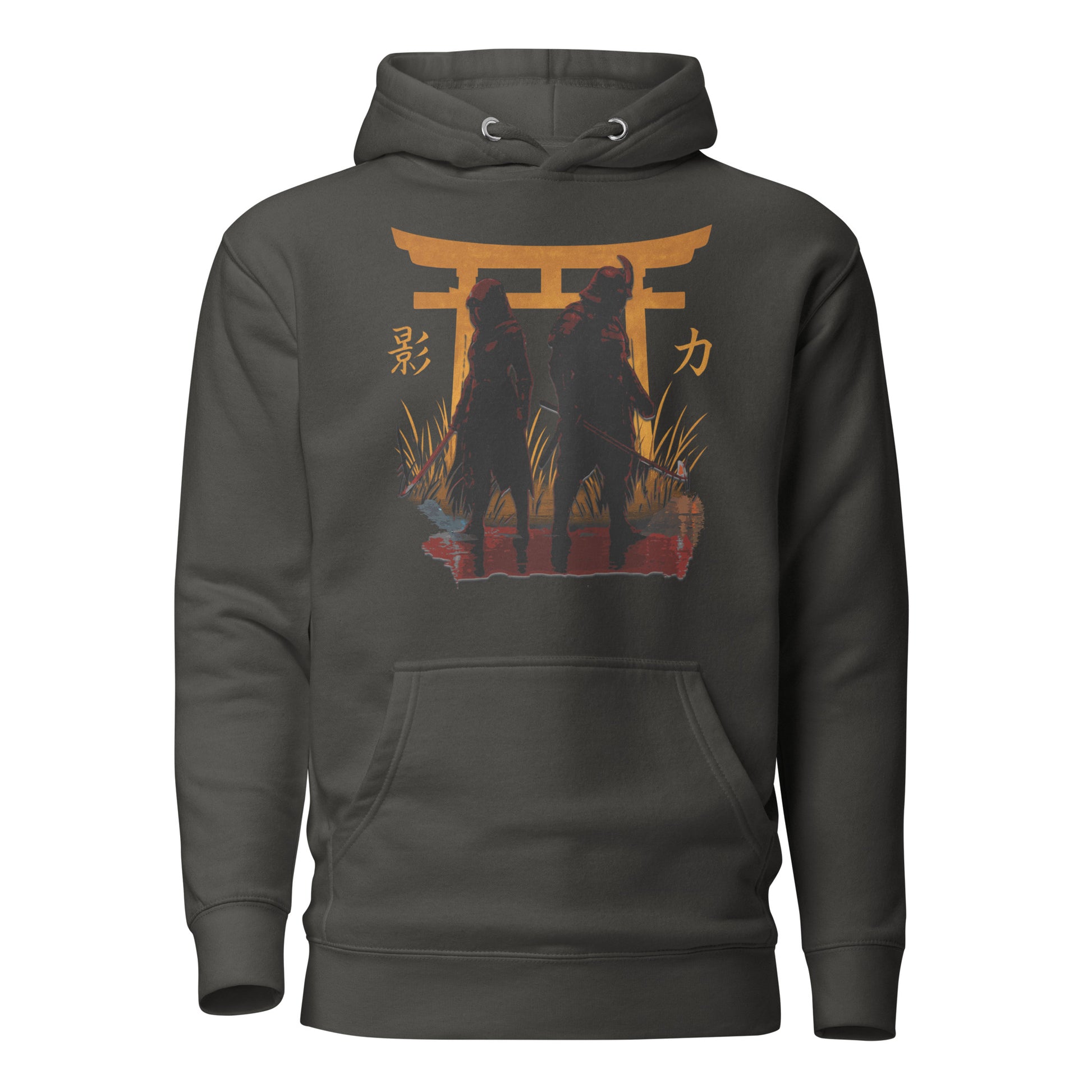 Shadow Balance Hoodie – Samurai x Assassin | AC Shadows – fan-made gamer merch by GenioGoods
