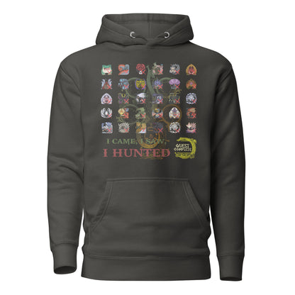 Monster Hunter Wilds Hoodie – Hunting Record Tribute – fan-made gamer merch by GenioGoods