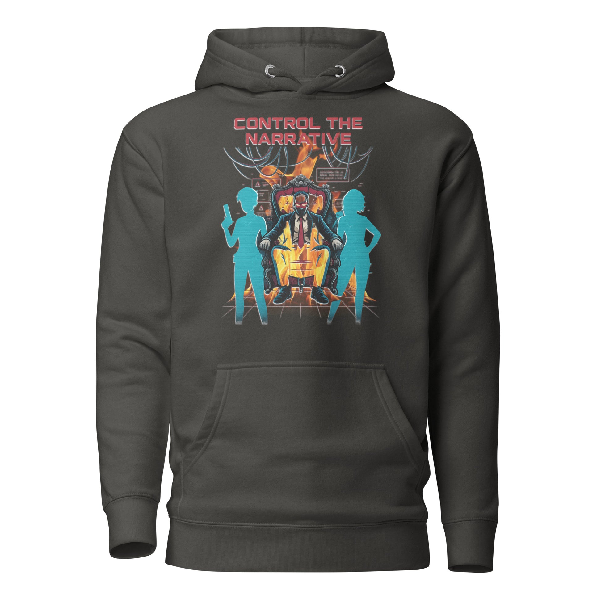 Split Fiction Fire Hoodie – Control the Narrative Edition – fan-made gamer merch by GenioGoods