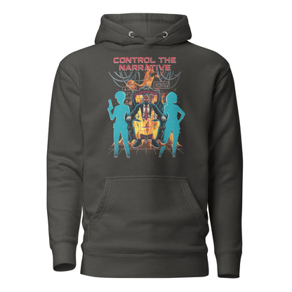 Split Fiction Fire Hoodie – Control the Narrative Edition – fan-made gamer merch by GenioGoods