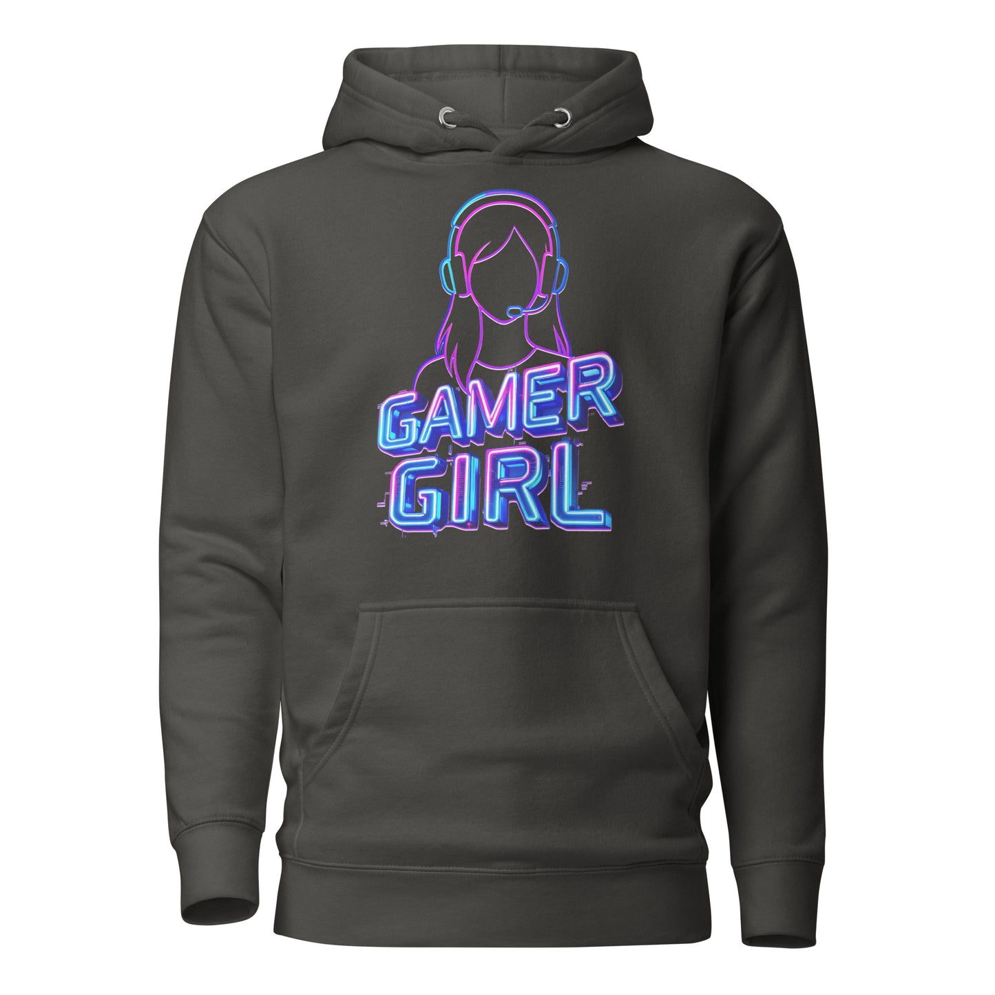 Gamer girl hoodie neon gaming aesthetic – original gamer merch by GenioGoods