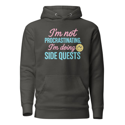 Side Quests Hoodie Funny Gamer Humor Cozy Streetwear – original gamer merch by GenioGoods