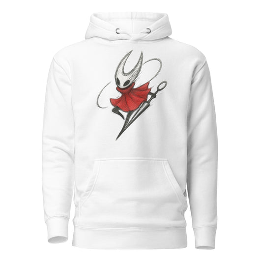Hornet silksong hoodie hand-drawn sketch fan art – fan-made gamer merch by GenioGoods