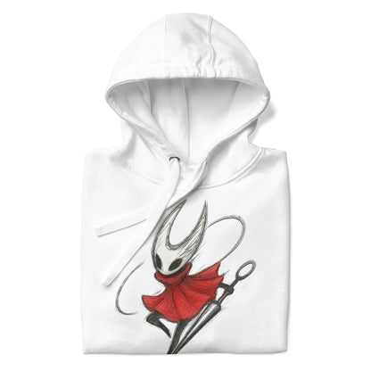 Hornet silksong hoodie hand-drawn sketch fan art – fan-made gamer merch by GenioGoods