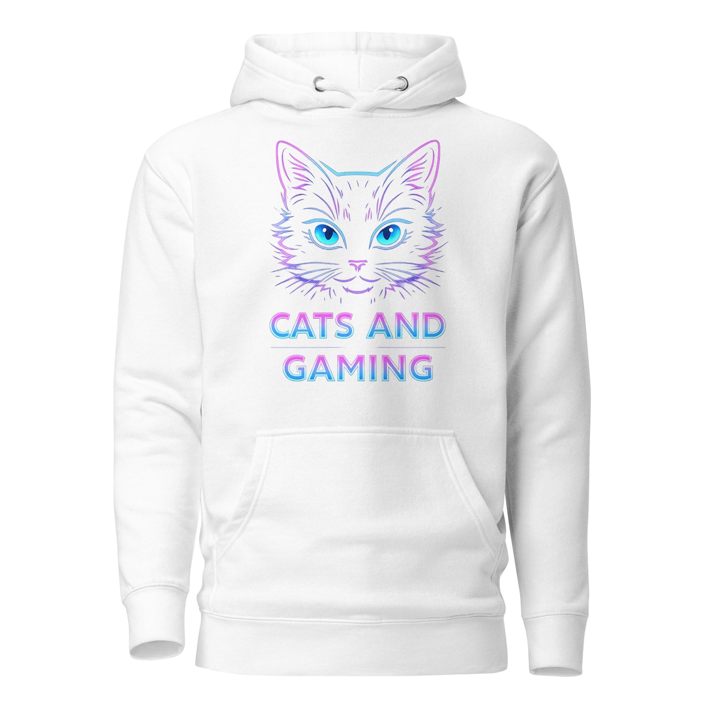 Cats and gaming hoodie neon gamer cat aesthetic – original gamer merch by GenioGoods