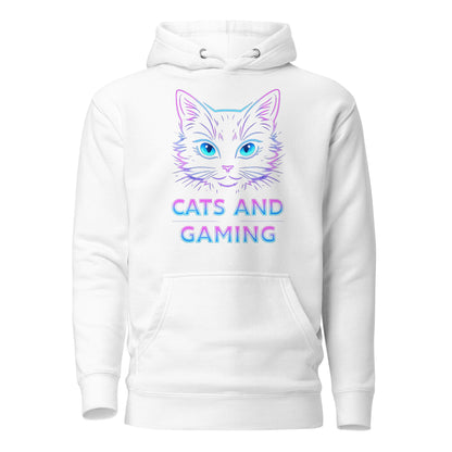 Cats and gaming hoodie neon gamer cat aesthetic – original gamer merch by GenioGoods