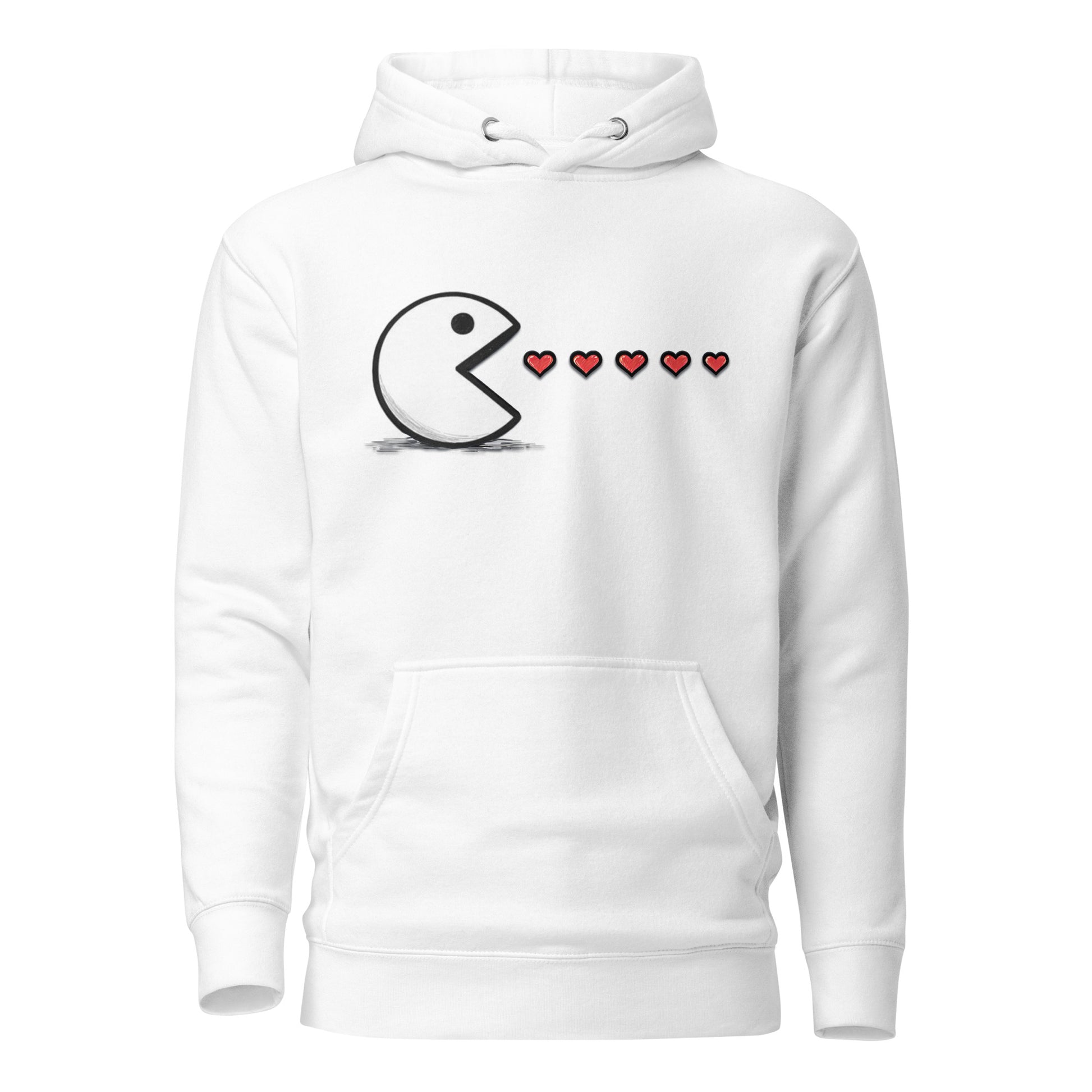 Arcade Love Hoodie – Retro Game Couple Design – fan-made gamer merch by GenioGoods