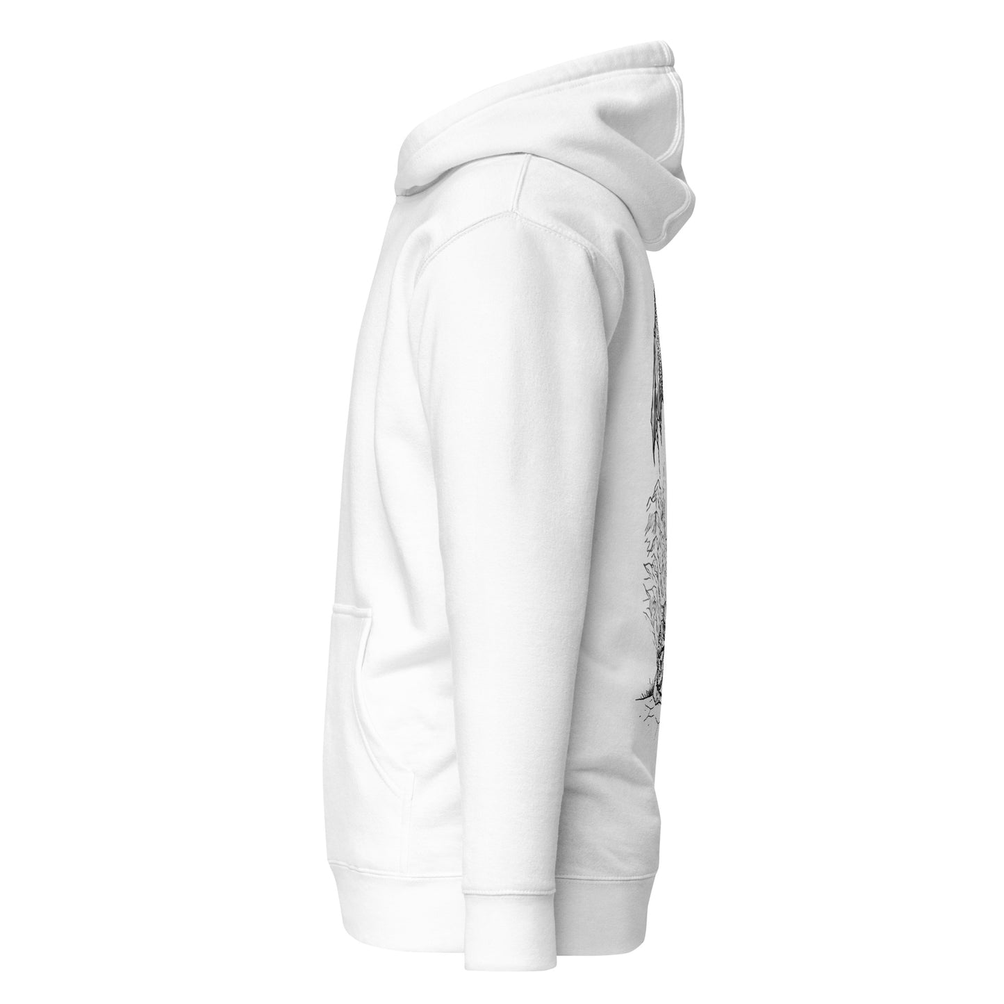White hoodie on a white background