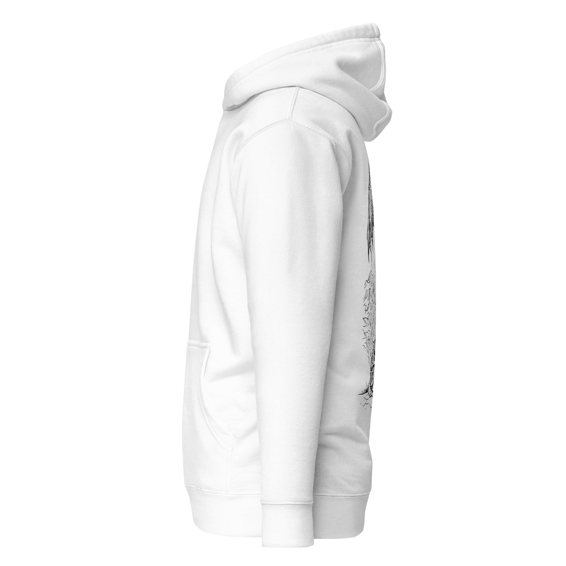 White hoodie on a white background