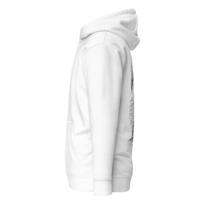 White hoodie on a white background