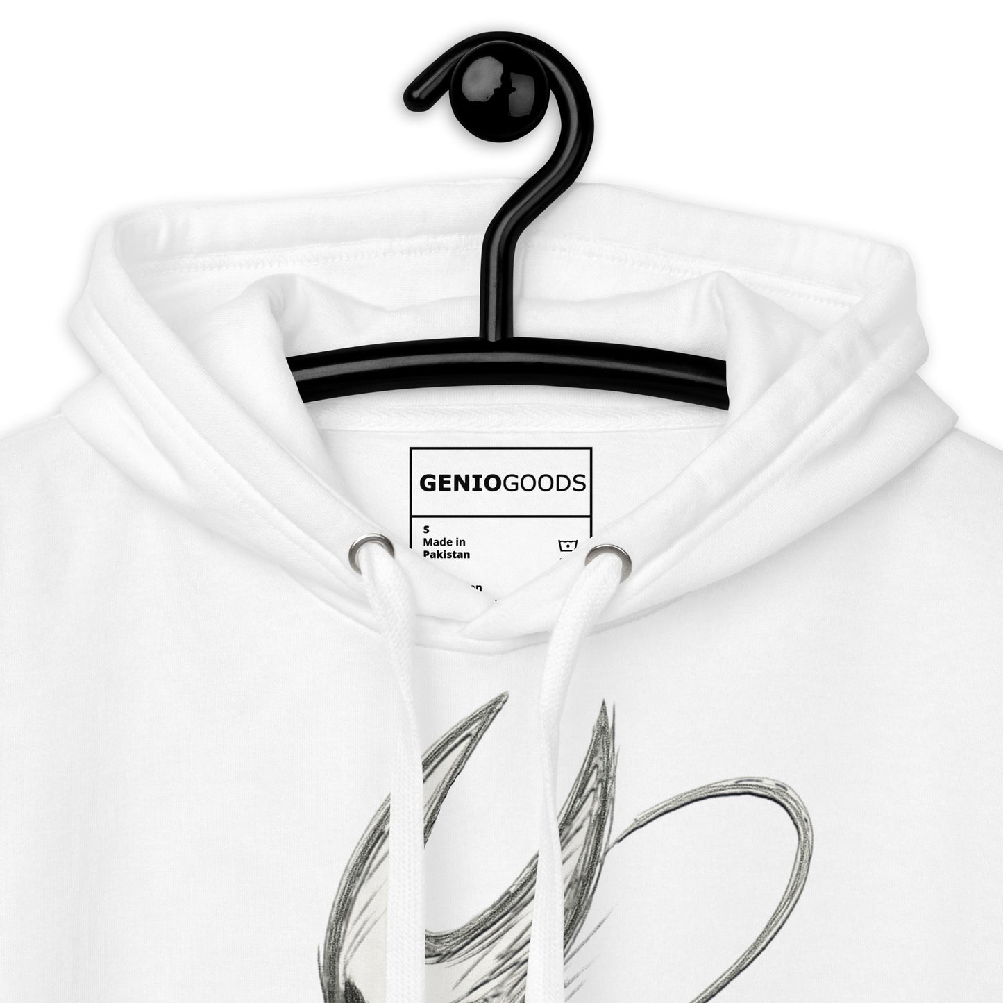 Hornet silksong hoodie hand-drawn sketch fan art – fan-made gamer merch by GenioGoods