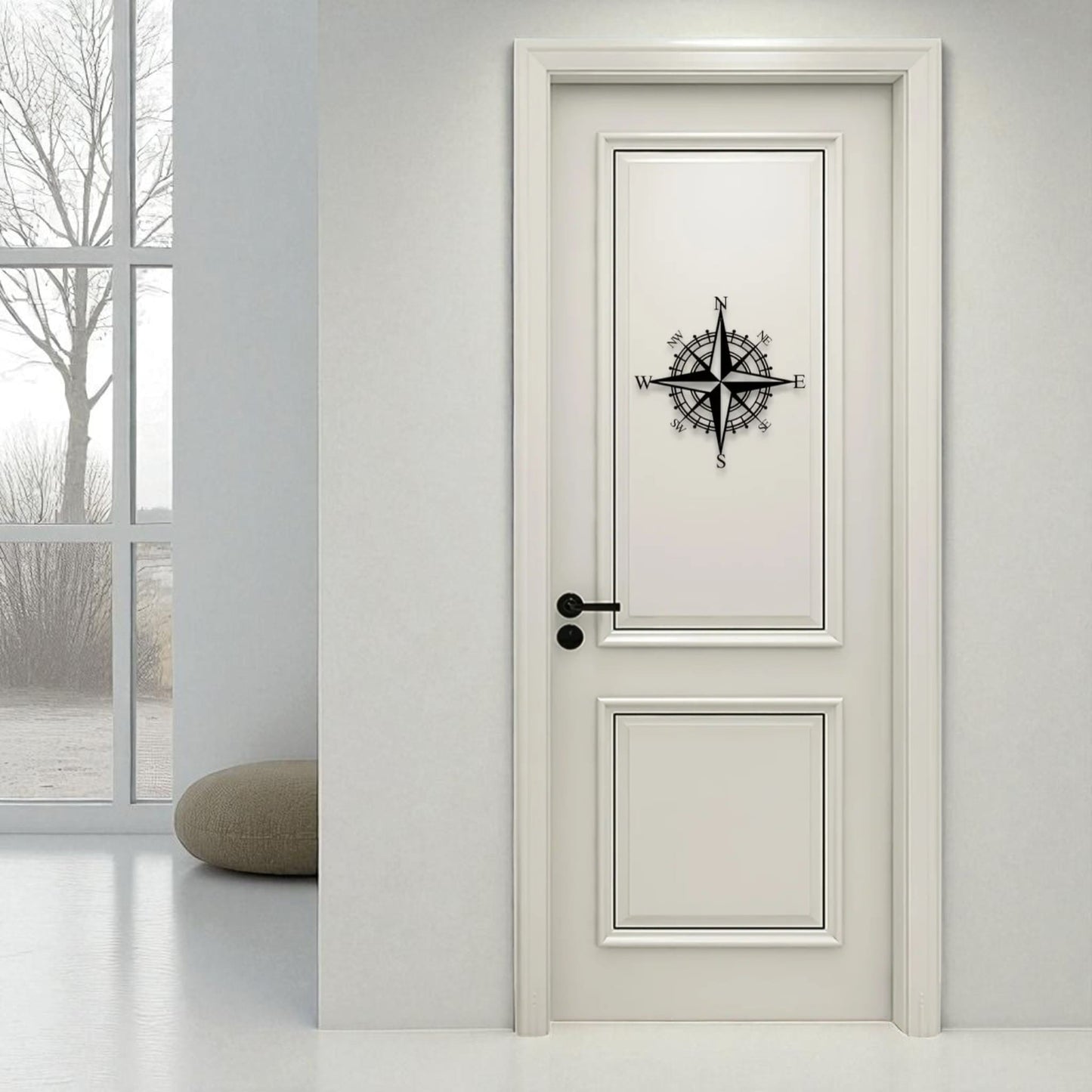 Nautical Compass Wall Art – Metal Pirate Home Decor