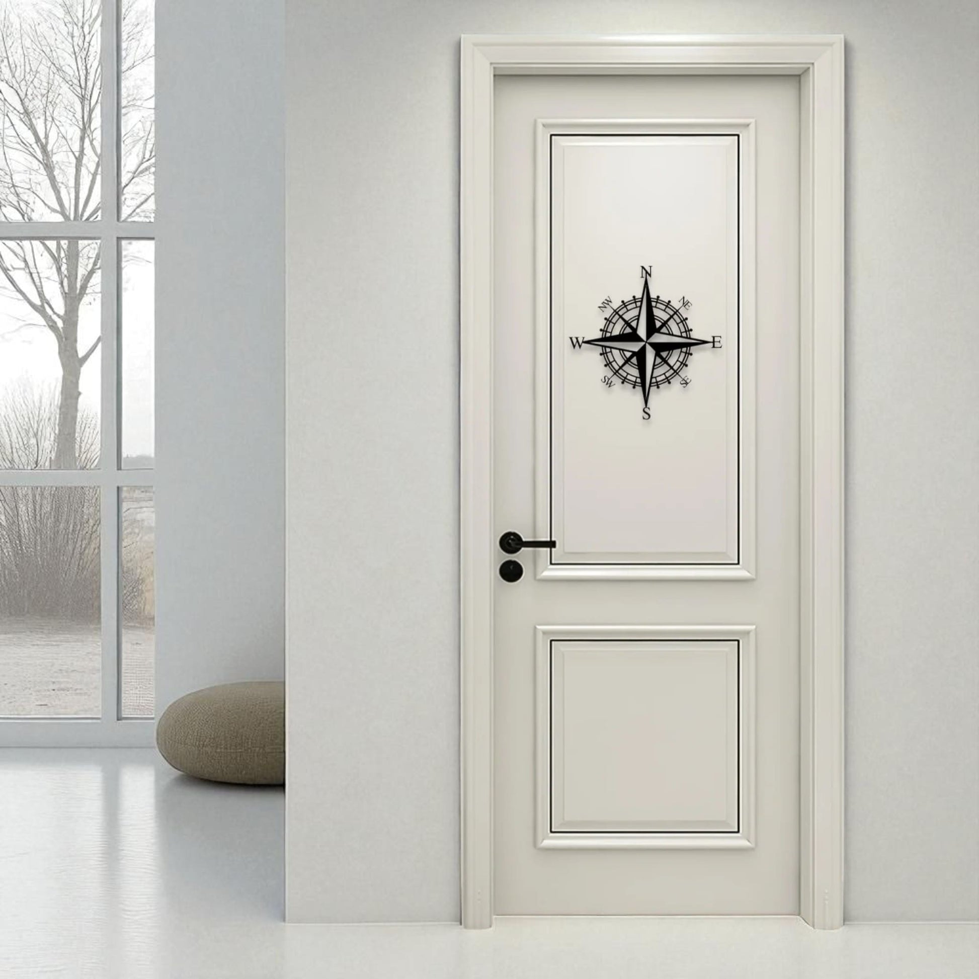 Nautical Compass Wall Art – Metal Pirate Home Decor