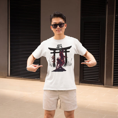 Ninja Samurai T-Shirt – Torii Alliance Tribute, Creed Shadows Fan Art – fan-made gamer merch by GenioGoods