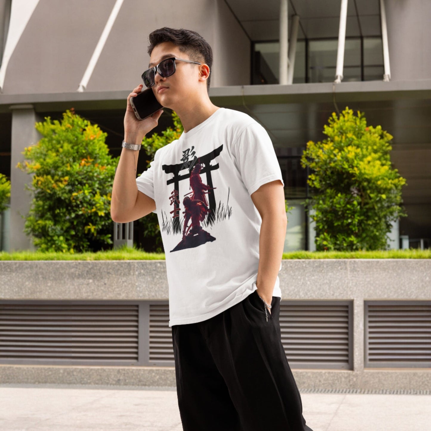 Ninja Samurai T-Shirt – Torii Alliance Tribute, Creed Shadows Fan Art – fan-made gamer merch by GenioGoods