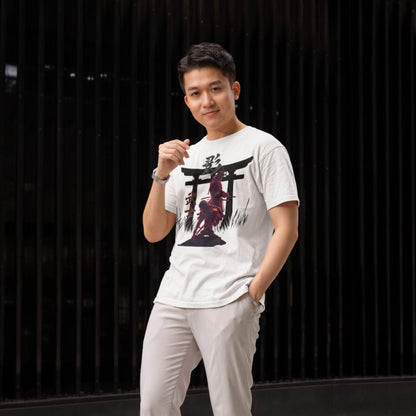 Ninja Samurai T-Shirt – Torii Alliance Tribute, Creed Shadows Fan Art – fan-made gamer merch by GenioGoods