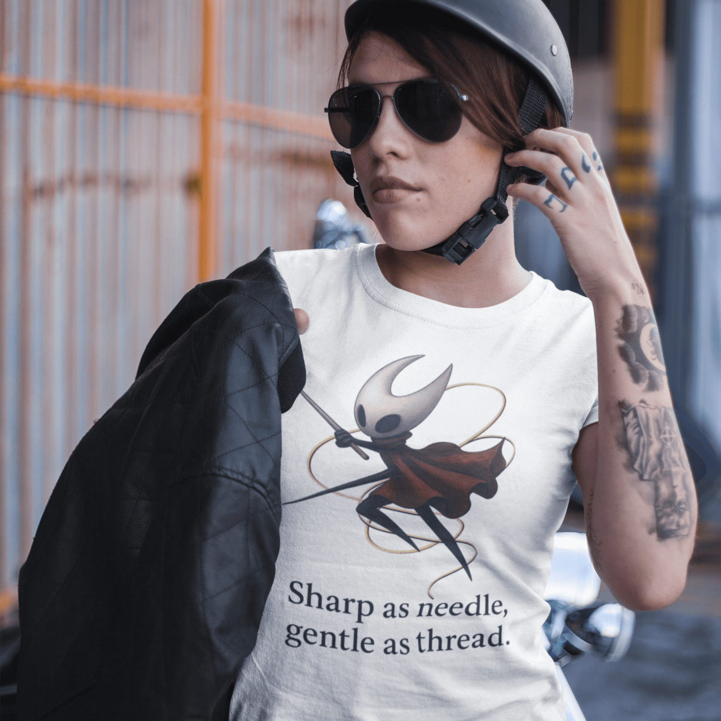 Hornet Needle T-Shirt – Minimalist Quote Fan Art Design – fan-made gamer merch by GenioGoods