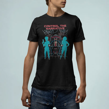 T-shirt « Contrôlez le récit » – Édition Glitch Art