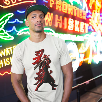 Naoe Samurai T-Shirt – Blade of Shadows Edition – fan-made gamer merch by GenioGoods