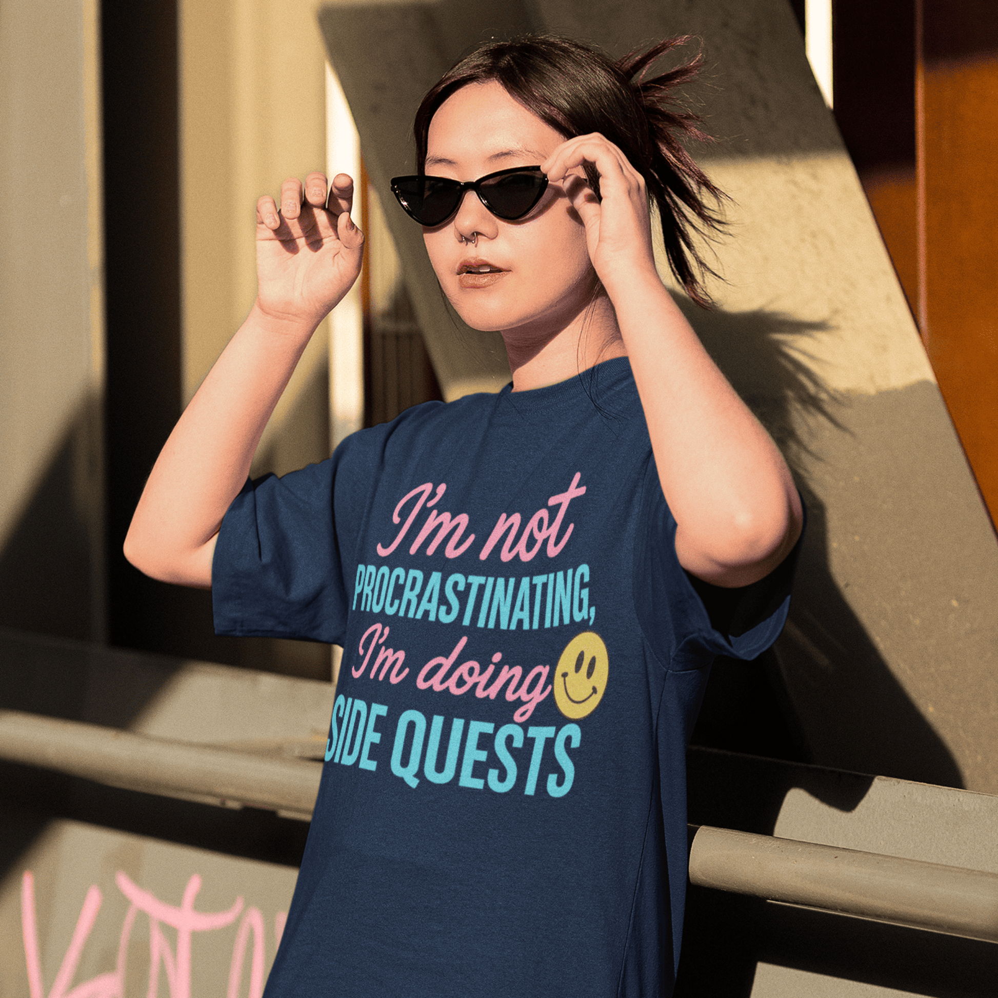 Side Quests T-Shirt – Funny Gamer Quote Aesthetic – original gamer merch by GenioGoods