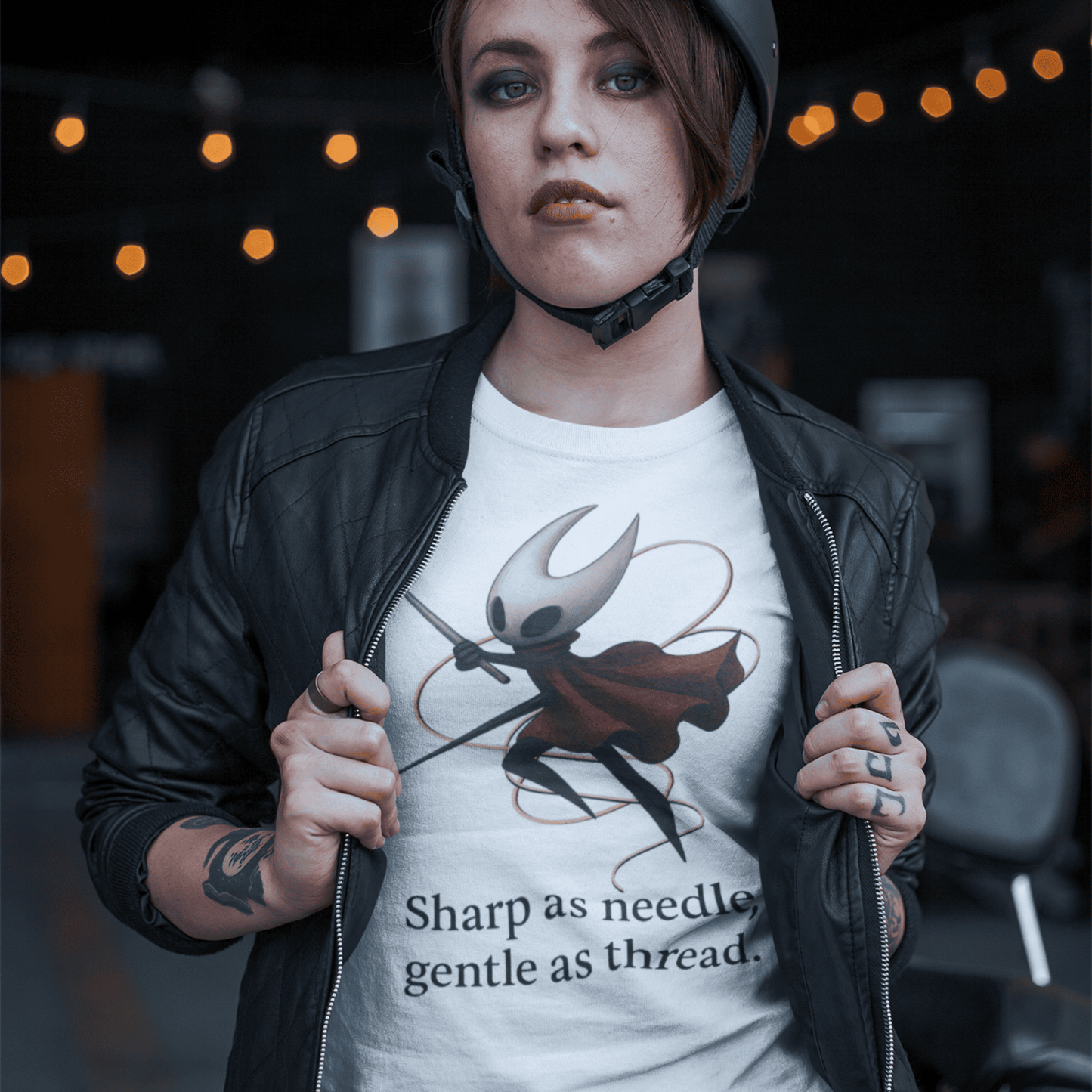 Hornet Needle T-Shirt – Minimalist Quote Fan Art Design – fan-made gamer merch by GenioGoods