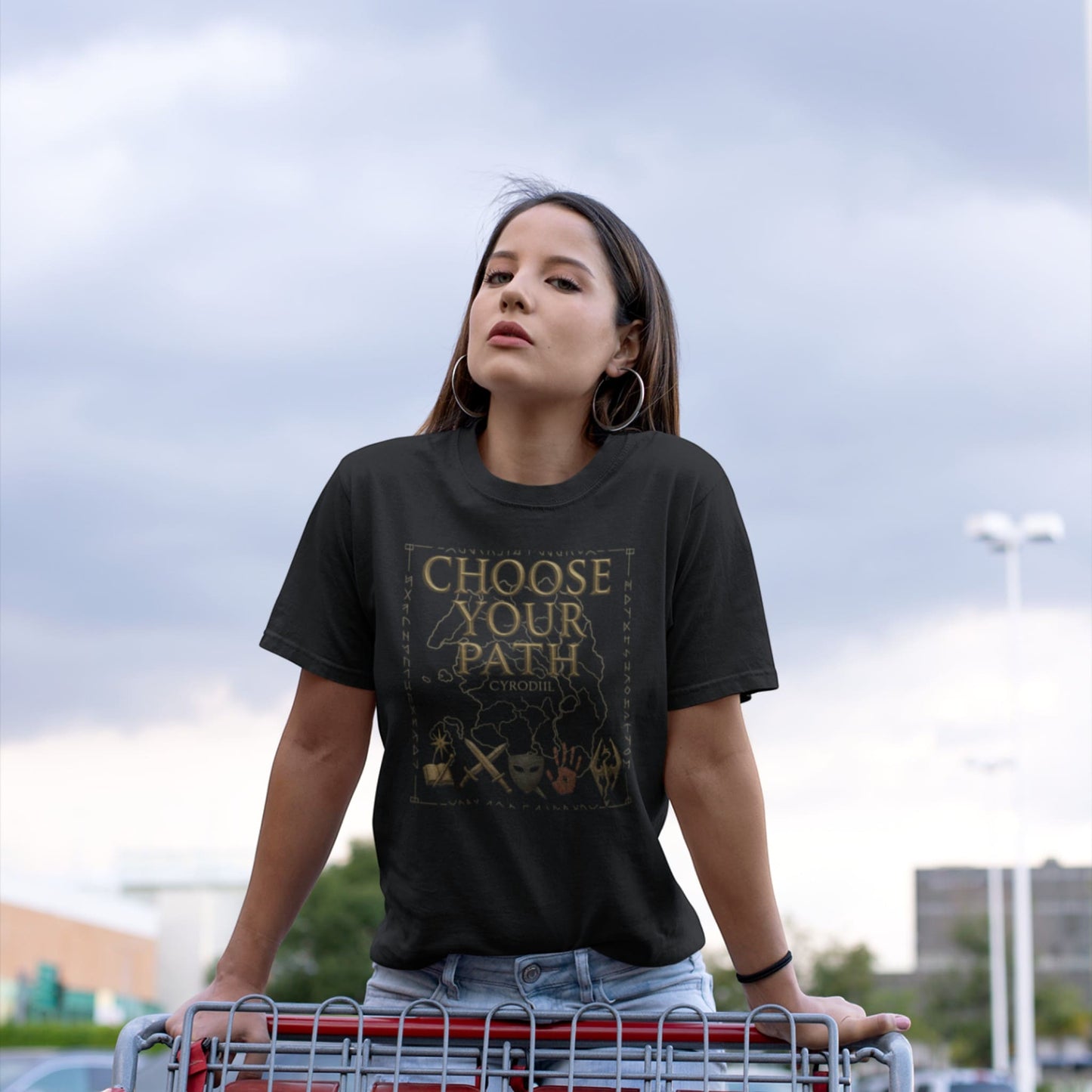 T-shirt Oblivion « Choisissez votre chemin » – Conception de la carte de Cyrodiil