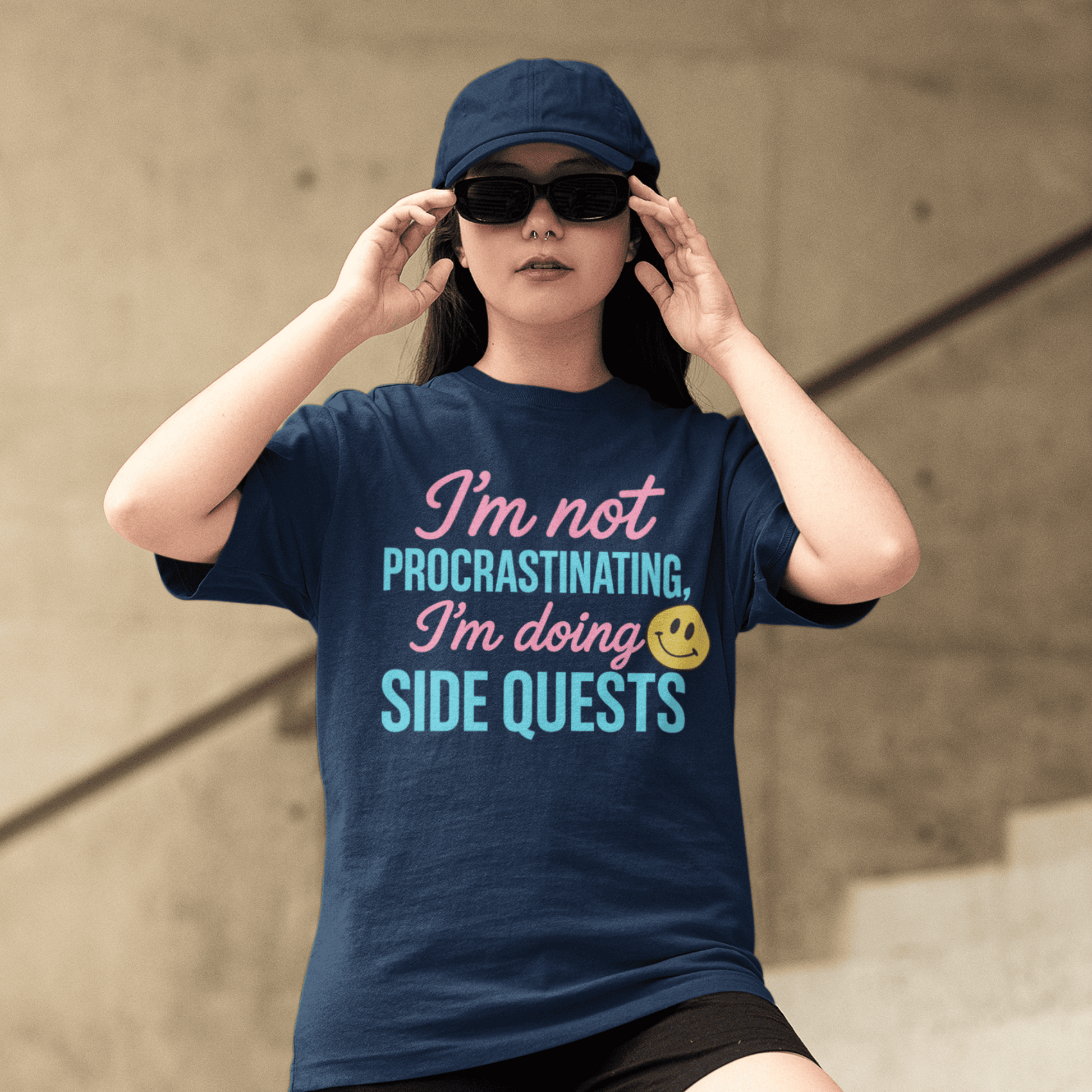 Side Quests T-Shirt – Funny Gamer Quote Aesthetic – original gamer merch by GenioGoods